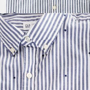 GAP men's stars & stripes short sleeve button up